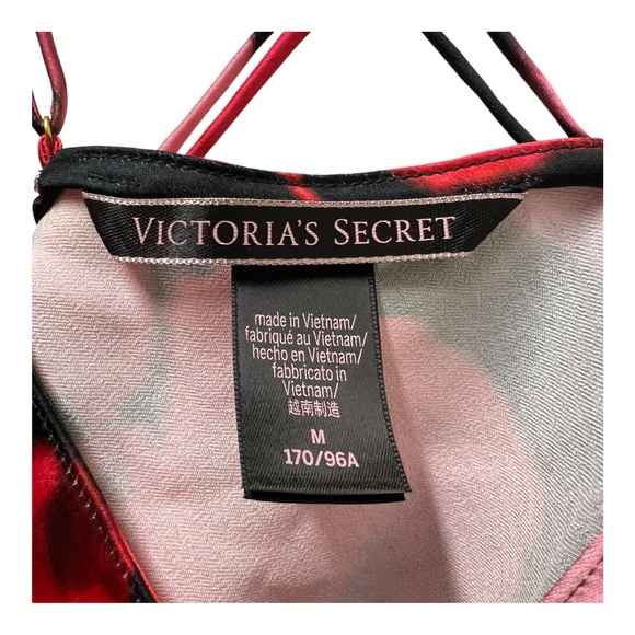 Victoria’s Secret Red Floral Cropped Satin Camisole Size Medium - Picture 3 of 4